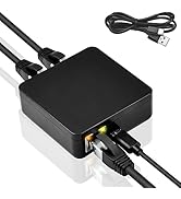 Poyiccot RJ45 Ethernet Splitter 1000mbps, Ethernet Splitter High Speed, LAN Splitter with USB Pow...