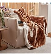 GOTCOZY Heated Blanket Electric Throw 50''X60''- Soft Silky Plush Electric Blanket with 4 Heating...