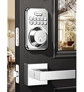 Zowill Keyless Entry Door Lock with 2 Lever Handles, Electronic Keypad Deadbolt, Auto-Locking, An...