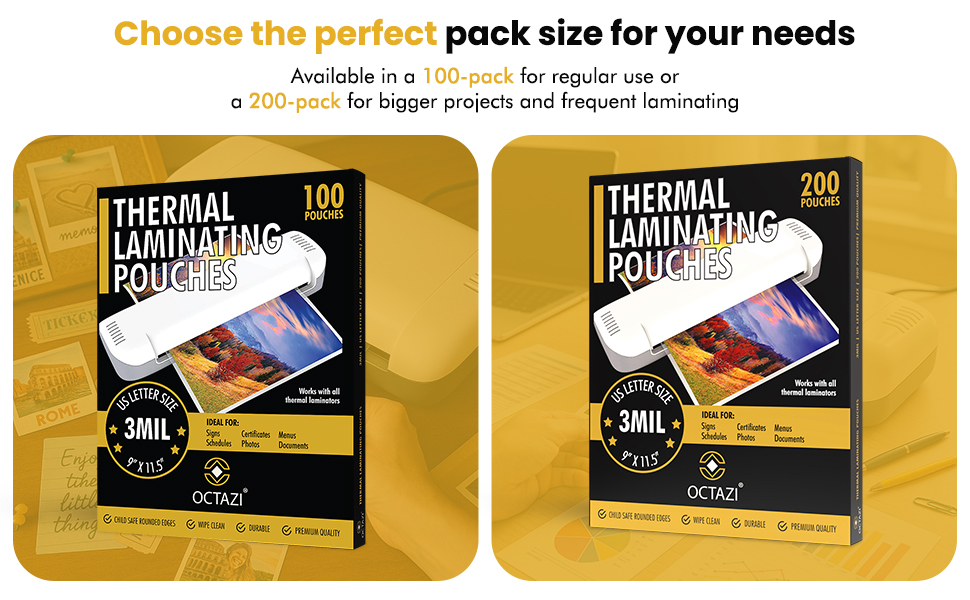 OCTAZI Laminating Sheets 