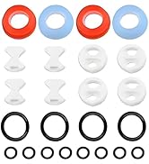 16-Piece Faucet Repair Kit | Ceramic Disc Cartridges &amp; Silicone Washers, Universal Fit Valve Repl...