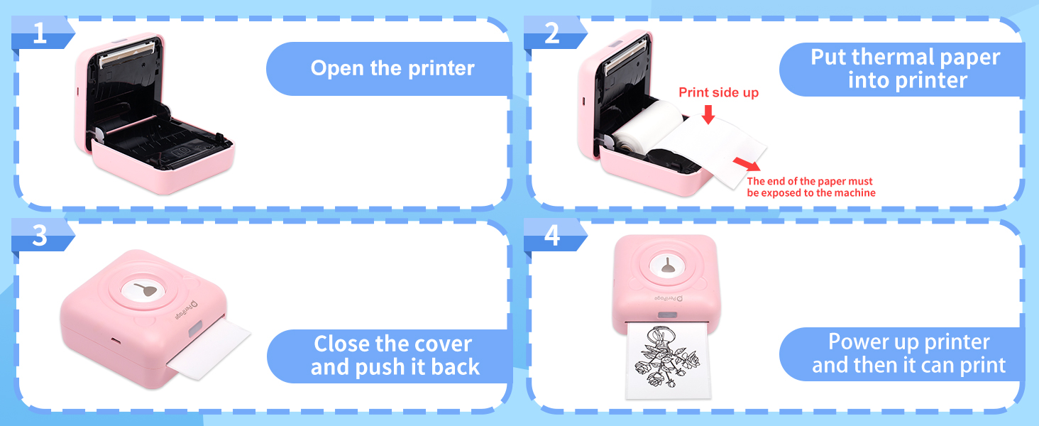 peripage A6 mini printer thermal paper rolls sticker