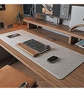 DawnTrees Felt Desk Pad,Keyboard Mat (35.5x12Inches),Large Felt Mouse Pad,Computer Desk Mat XL,De...