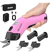 VLOXO Cordless Electric Scissors, 4V Rechargeable Super Scissors Cardboard Cutter with a Replacem...
