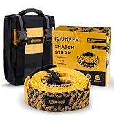 BUNKER INDUST Heavy Duty Tow Strap with Bag Recovery Kit, 3" x 20ft Tree Saver Winch Strap 35,000...