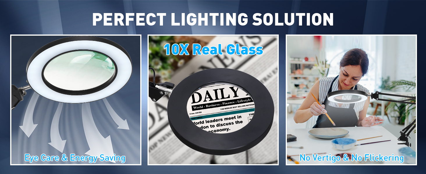 magnifier with light