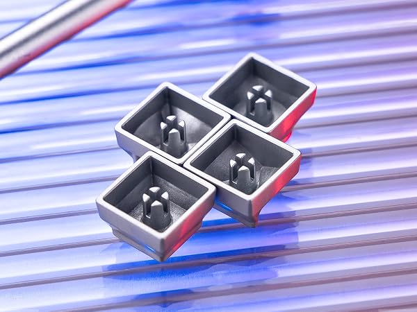 Womier Real Metal Custom Keycaps,WASD Keycaps for Mechanical Keyboard Cool Keycaps 1U Keyboard Caps