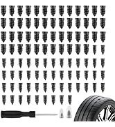 VKQTS 100PCS Car Tire Plug Kit,Practical Tire Screw Plug Repair Kit with Screwdriver/Tires Repair...