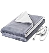 Pure Enrichment WeightedWarmth - 2-in-1 Heated Weighted Blanket, 13 lbs (50” x 60”) Large, 4 Rela...