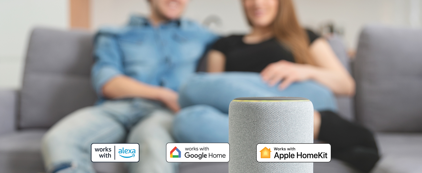 Use your voice for control without lifting a finger with Alexa, Google Assistant, and Apple Siri.