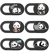 PRESSINART 6Pcs Laptop Camera Covers Webcam Camera Cover Panda Pattern Privacy Security Guard Sli...