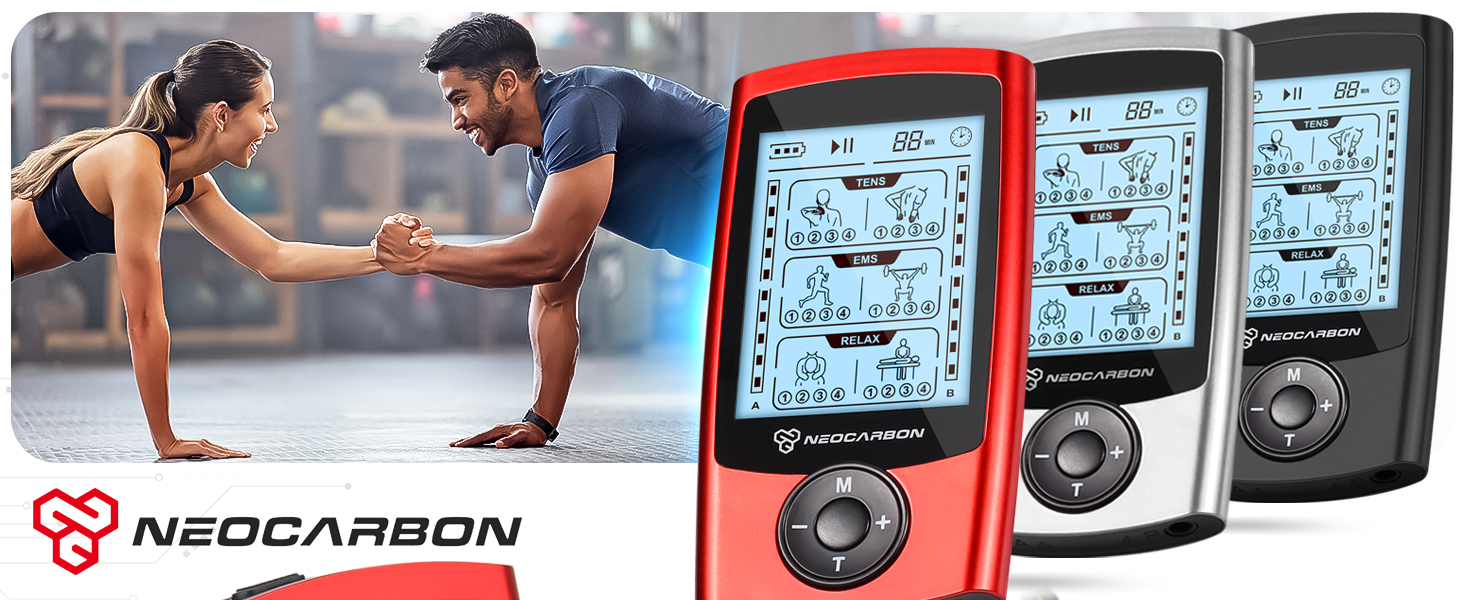 tens unit ems pms electric pulse massager portable shock shoulder back pain relief electrode pad