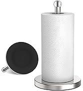 DAWNER Paper Towel Holder Countertop, Freestanding Kitchen Paper Holder Stand, One-Handed Tear, S...
