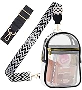 MOVOYEE Clear Bag for Stadium Events Approved Concert Travel Outdoors See Through Sports Fan Hand...