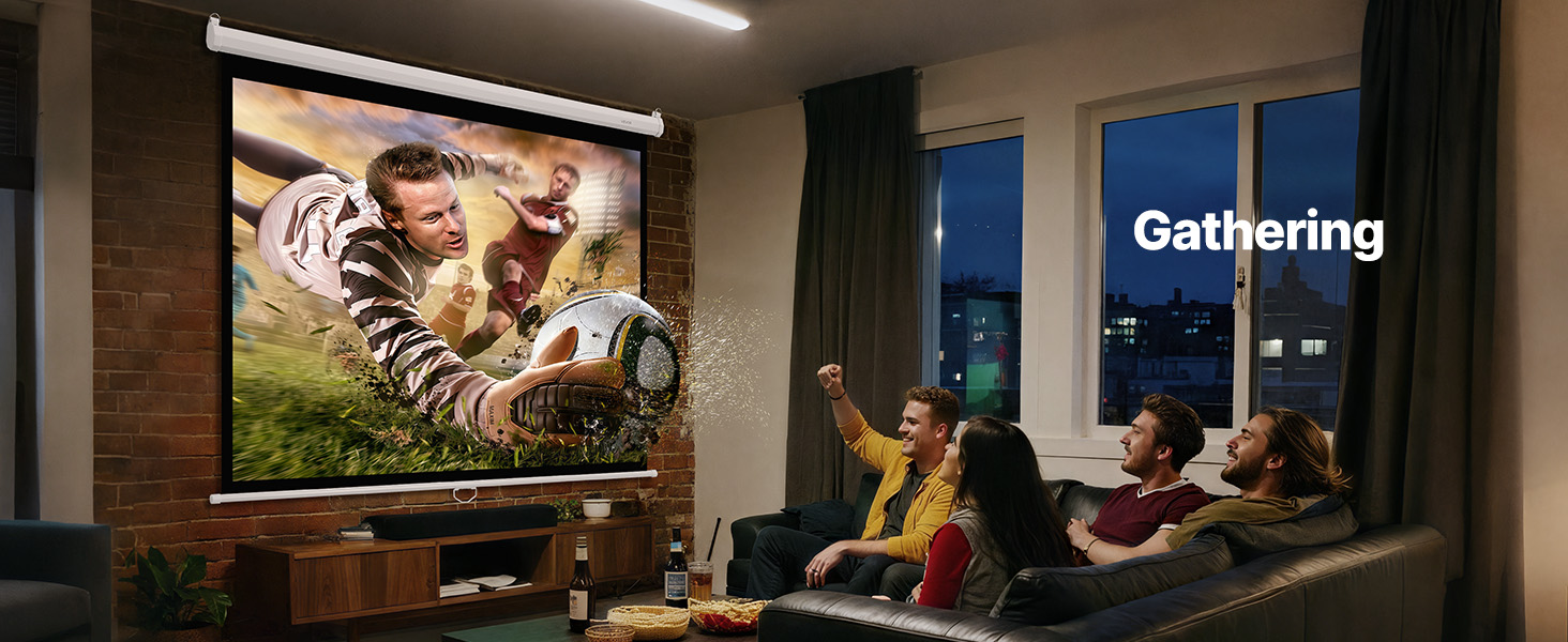 projection screen pull down