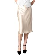 DAISYSILK 100% Mulberry Silk Skirt Straight Knee-Length Half-Body Skirt