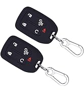 Wisdompro 2 Pcs Silicone Key FOB Cover for Chevrolet Chevy Silverado 2022 2021 2020 2019 &amp; for GM...