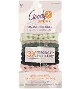 Goody Sport Forever Glow in the Dark Elastic Hair Ties - 10 Ct, 5 Assorted Colors, No Damage, 3X ...