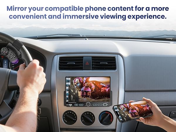 Single din touchscreen radio
