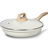 ESLITE LIFE Nonstick Ceramic Frying Pan Skillet with Lid, Non-Toxic Egg Omelette Kitchen Cooking ...