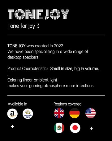 TONEJOY product information with logo, creation date, product characteristic, and availability in multiple regions represented by flag icons.