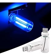 2 PCS Car USB Lights, Plug-in Retro Car Atmosphere Lamp with Touch Dimmable, Portable Mini Glass ...