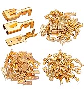 Twidec/150PCS 6.3mm Male Female Spade Connector Quick Splice Crimp Terminals Non Insulated Wire C...