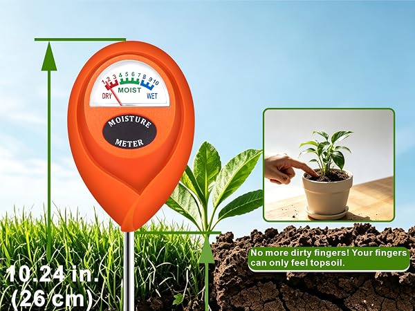 orange soil moisture meter