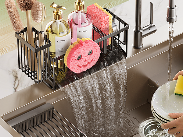 sink organizer rack for kitchen