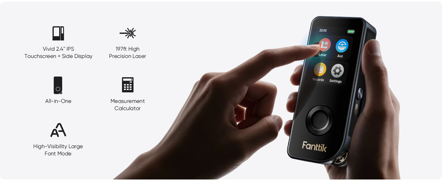 Fanttik A11 Ultra Digital Laser Tape Measure with HD IPS Color Display