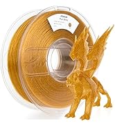 AMOLEN PLA 3D Printer Filament 1.75mm Shiny Gold with Sparkles and Glitters Pla Dimensional Accur...