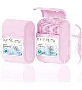 BAIDENTAL Dental Floss Case 2 Box with 104 Count Floss Picks, Dual Line Flossers Mint Flavor,Non ...