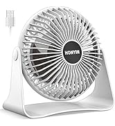 HONYIN 6 Inch Small Desk Fan with Powerful Airflow, Quiet Operation Portable Fan, 3-Speed Adjusta...