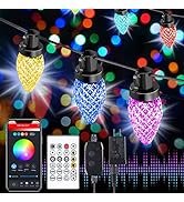 FRANKEVER 32.8Ft C9 Strawberry Fairy String Lights Smart Christmas LED Lights Indoor Outdoor with...
