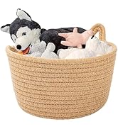 LUSCREAL Woven Baskets for Storage, Decorative Storage Baskets Cute Storage Organizer Cat Cotton ...