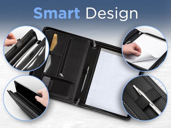 leather binder, zipper binder, leather gifts, business portfolio men, professional binder, binder