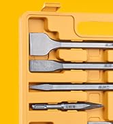 TGFTGF 17-Piece SDS Plus Rotary Hammer Drill Bits and Chisel Set, YG8C Carbide Tips, SDS Plus Bit...