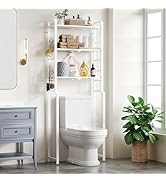 ODesign Over Toilet Storage, Folding 3-Tier Metal Over toilet bathroom organizer, Sturdy Waterpro...