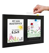 Americanflat 8.5x11 Kids Art Frame - Slide In 8.5x11 Picture Frame Holds 25 Artworks per Slot wit...
