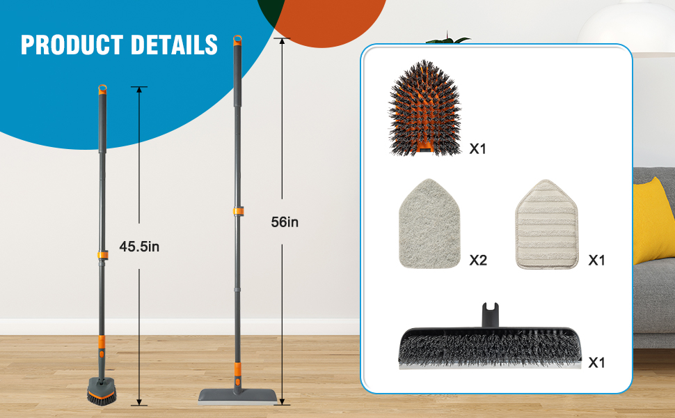 Shower cleaner brush