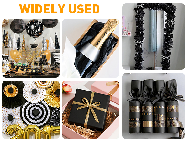 black tissue paper