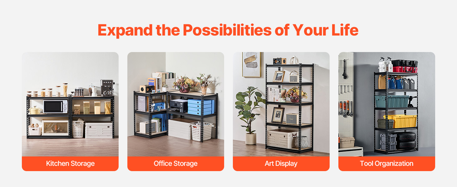 metal shelves