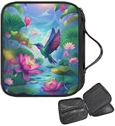 Doojoayie Hummingbird Knitting Needle Storage Colorful Crochet Organizer Bag Knitting Accessories...