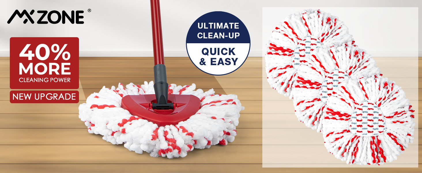 Spin mop head replacement