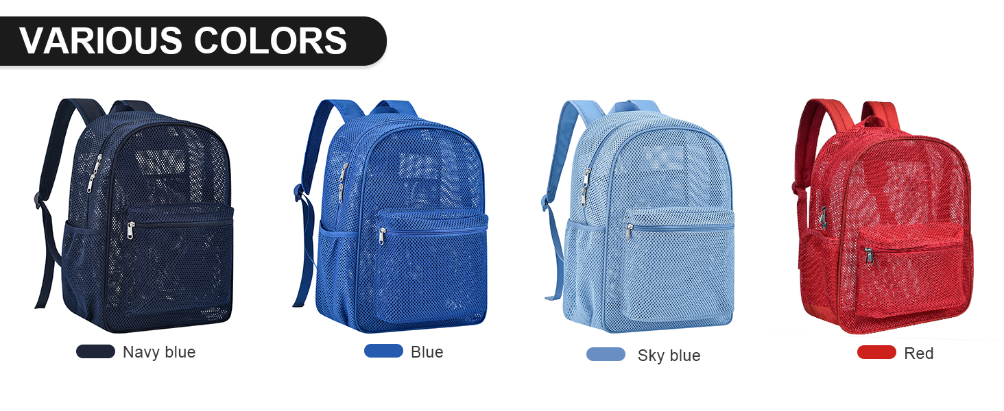 Large Mesh Backpack for School Girls Boys Student Beach Travel Hiking Outdoor