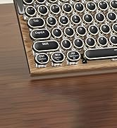 Retro Typewriter Keyboard Wireless Mechanical Keyboard, 83-Key Blue Switches Bluetooth 5.0 Vintag...