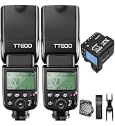 Godox TT600 Flash Bundle With X2T-C Trigger - 2.4G Wireless X System, High-Speed Sync for Canon D...
