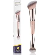 KINGMAS Foundation Brush, Dual-Ended Angled Makeup Brush for Foundation and Contour Blending Liqu...