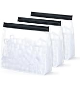 [3 Pack] Reusable Ice Bag Set with Secure Zip Close Design - Durable Ice Bags for Ice Machine Mod...