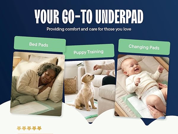 Incontinence pads for adults and seniors